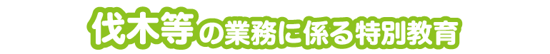 伐木等の業務に係る特別教育　チェーンソー